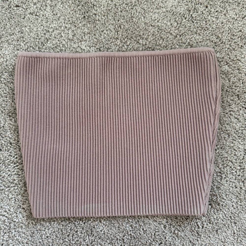 Babaton Ribbed Mauve Tube Top